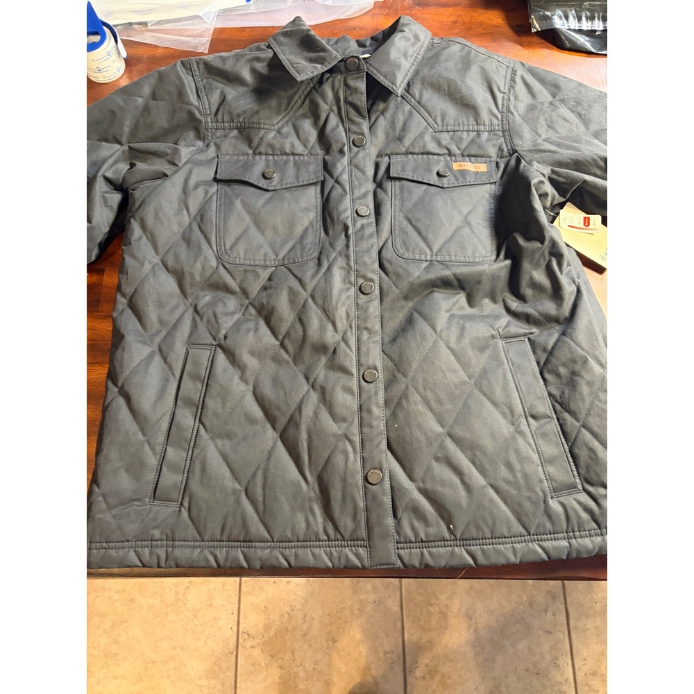 Ariat Grizzly Quilted Barn Jacket Black Womens XL 10062812 NWT